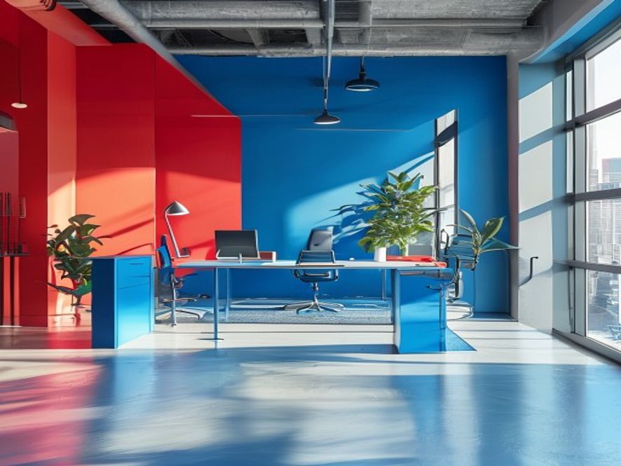 Professional in bright morning workspace with movement tools and natural light